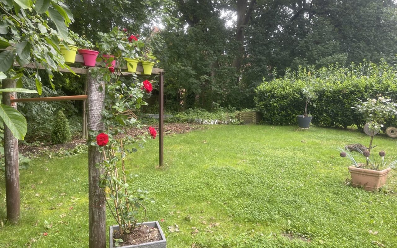 Garten mit Rosen